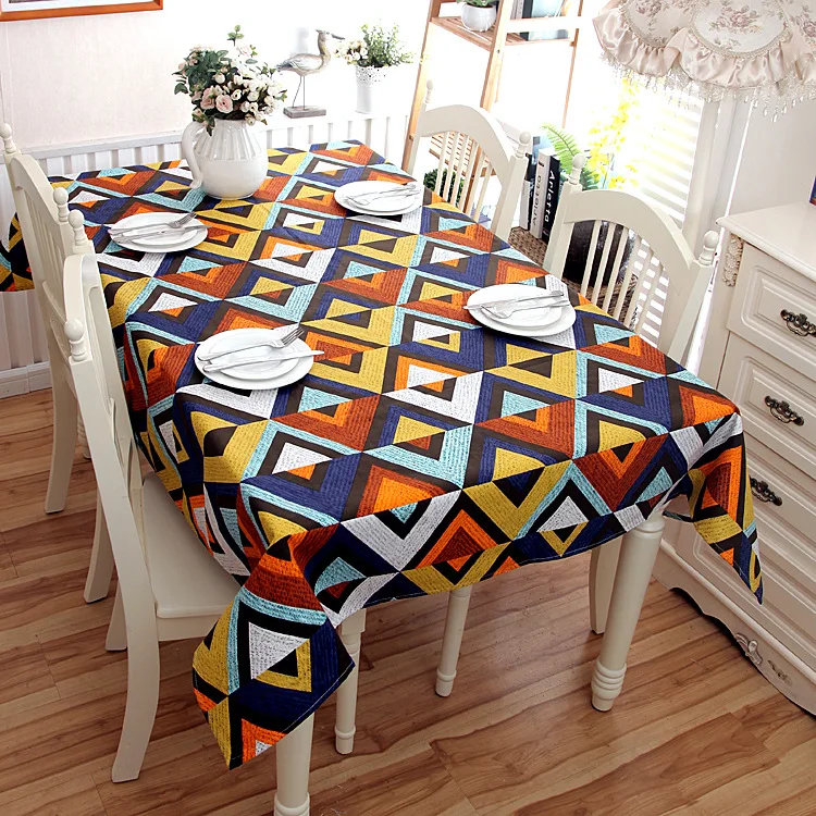 Modern Simple Cotton Thickening Canvas The Geometric Shape Of Modern Simple Cotton Thickening Canvas The Geometric Shape Of Triangle V Table Cloth Cover Towels In Tablecloths From Home Garden On Aliexpress