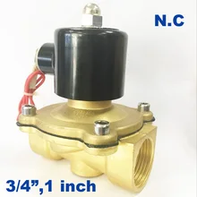 2 way 2 Вт серии медный браслет воздуха Газ воды медь электромагнитный клапан 3/4 1 дюймов обычно Закрыть 2W200-20 2W250-25 полный медный браслет клапан