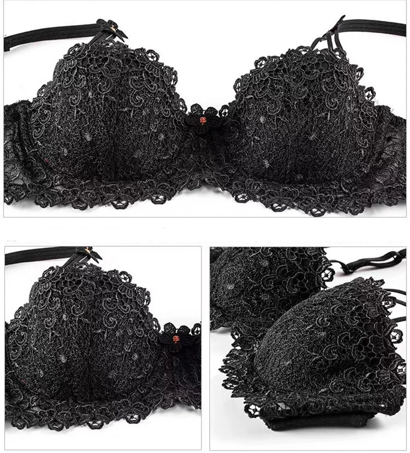 Новинка, нижнее белье для женщин, набор Пуш-ап, бюстгальтер с глубоким ...