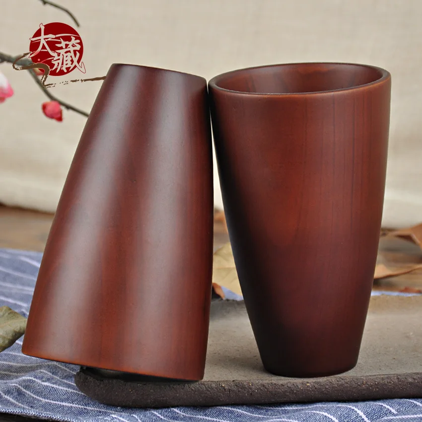

Japanese pattern of wood cutlery Chinese fir water cup Natural wooden tea cup anti-ironing wooden cup manufacturer wholesale