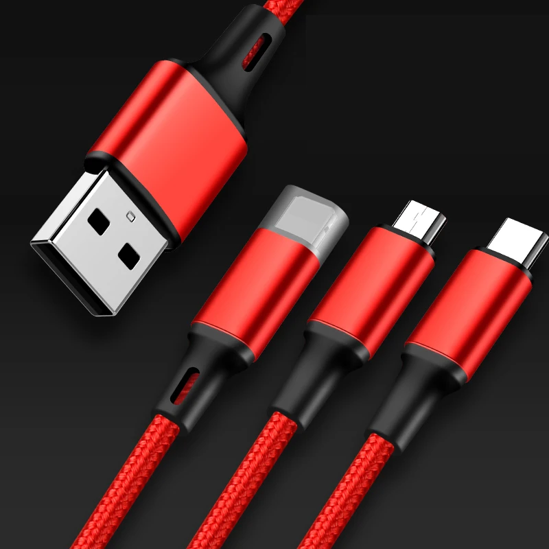 E Версия 3 в 1 кабель Micro USB 1 м кабель для быстрой зарядки для samsung huawei Xiaomi LG Andriod Microusb Кабели для мобильных телефонов