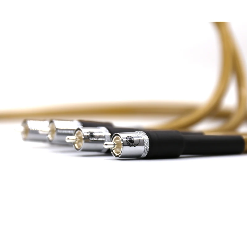 Yter Hexlink Золотой 5 C аудио кабель RCA соединительный с посеребренным разъемом RCA|audio rca
