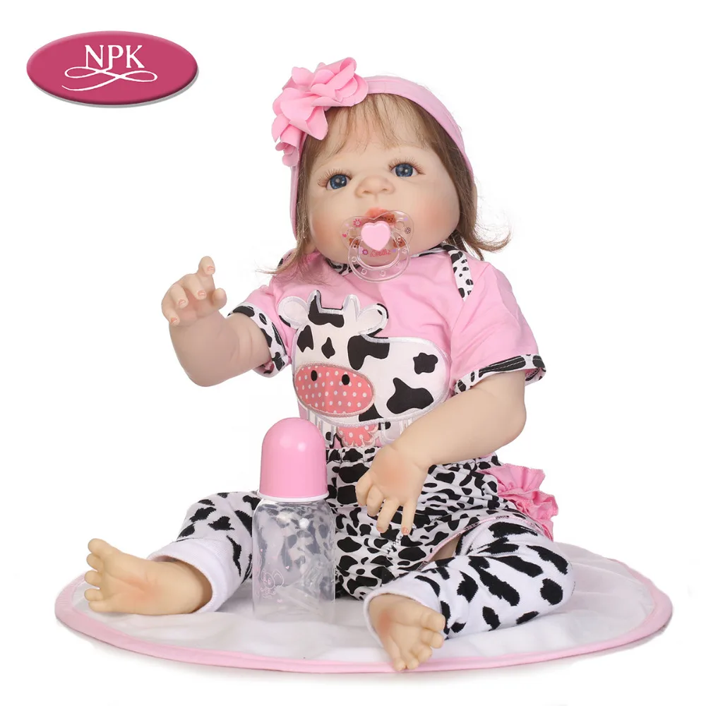 

NPK 57CM Full Silicone Body Reborn Baby Doll Girl Toys Lifelike Babies Newborn Boneca Realistic Bebe Reborn Menina Kids Gifts