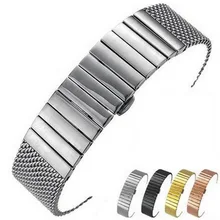 18mm 20mm 22mm 24mm Stainless Steel Milanese Watch band Strap Bracelet Watchband Wristband Butterfly clasps Black Silver Gold 20mm 22mm 24mm milanese watchband universal stainless steel watch band wrist strap replacement belt bracelet black silver tool