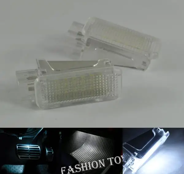 

Pair LED Foot Courtesy Light Lamp AUDI A3 A4 S4 R8 A6 A8 Q7 Q5 TT error free