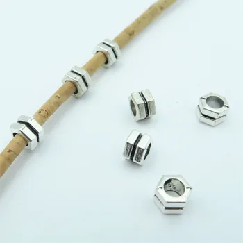 

40 Pcs for 3mm round leather Antique Silver small beads jewelry supplies jewelry finding D-5-3-44