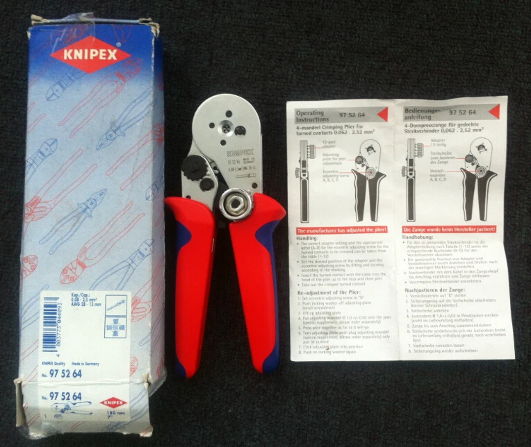 Германия Knipex KNIPEX 975264 четыре шпинделя обжимные плоскогубцы пятно сделано в германии