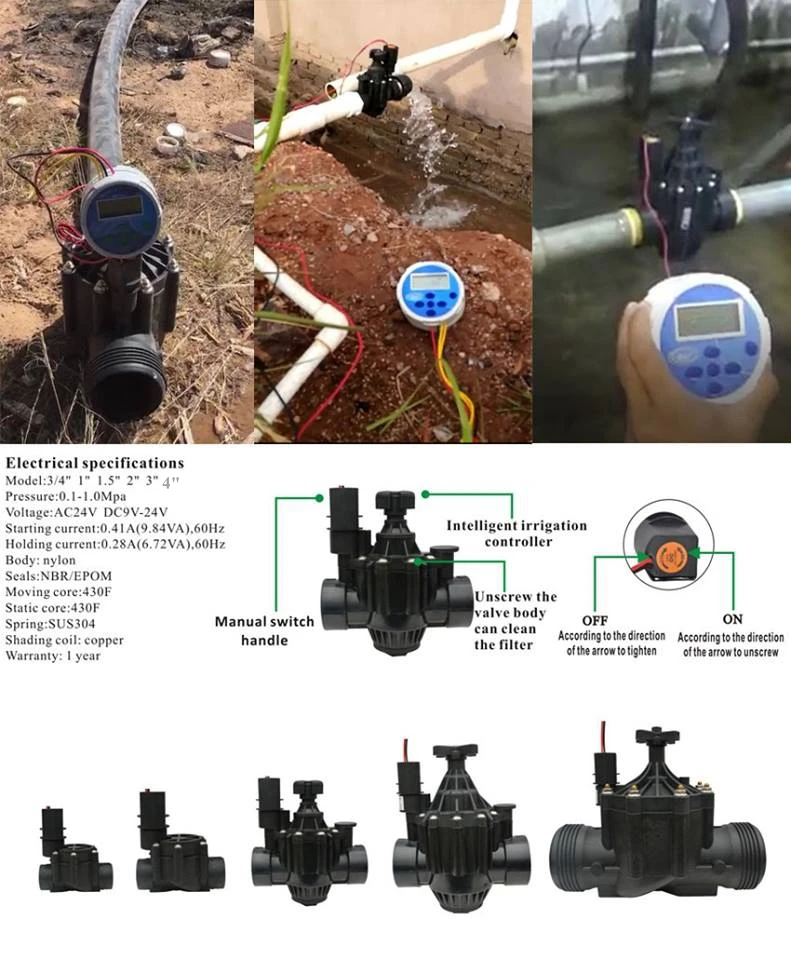ZanChen совместимый/Охотник/дождевая птица батареи механизированный полив контроллер+ оросительный с электромагнитным клапаном