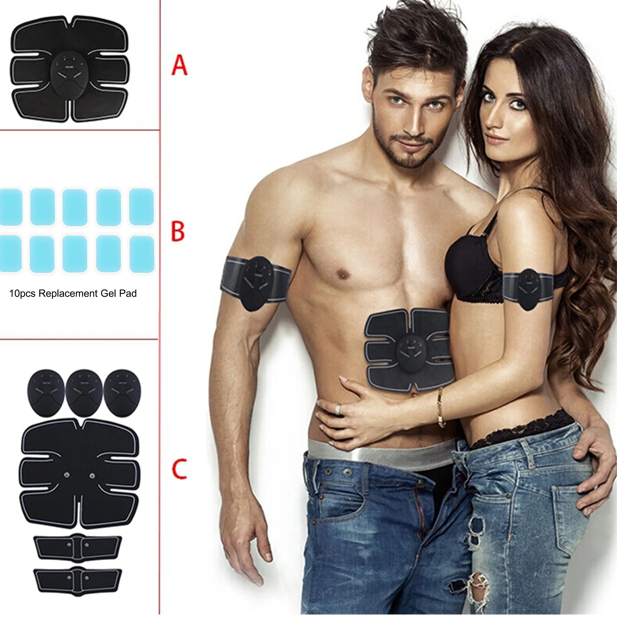 

2019 Hot Sale Muscle Stimulator Trainer Smart Fitness Abdominal Training Electric Weight Loss Stickers Body Slimming