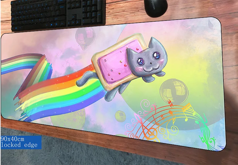 

900x400x3mm nyan cat mouse pads Popular pad to mouse notbook computer mousepad gaming padmouse gamer large keyboard mouse mat