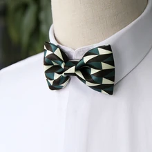 Новое модное повседневное мужское платье ручной работы, голубое, зеленое, бриллиантовое, британское свадебное платье, галстук-бабочка, вечерние, для жениха