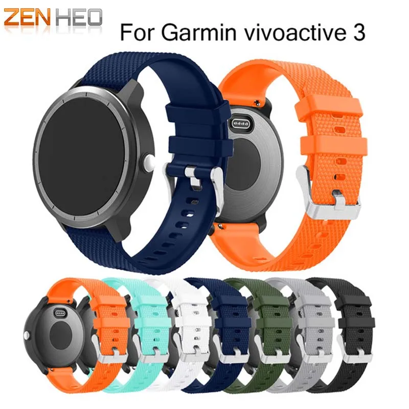 

Colorful Rubber Soft Silicone Replacement Strap for Garmin vivoactive3 Smart Wristband Strap Watchband for GARMIN Vivoactive 3