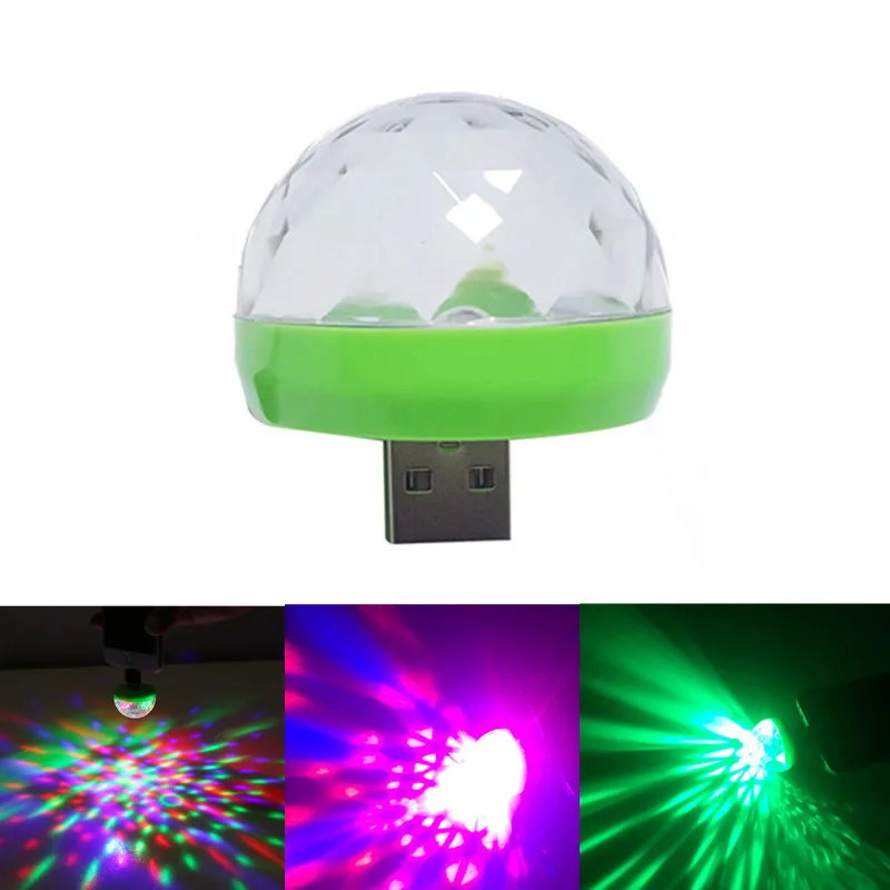 Мобильный USB музыкальный сценический светильник мини цветной светодиодный для