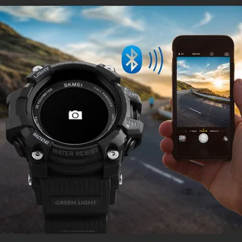 Smartwatch Rechargeable Bluetooth Pedometer Calorie Heart Rate Military Sports Watches Men Digital Wristwatch reloj hombre SKMEI
Smartwatch Rechargeable Bluetooth Pedometer Calorie Heart Rate Military Sports Watches Men Digital Wristwatch reloj hombre SKMEI