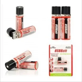 Новый 2015 10 unids/lot USB AA батареи ni Mh Аккумулятор 1.2 В 1450 Черный | Электроника