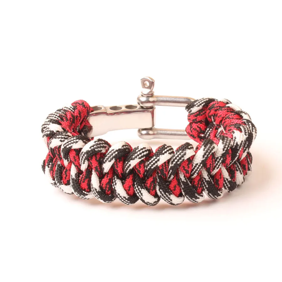 Campingsky 550 سوار باراكورد للبقاء على قيد الحياة ، سوار paracord مع مشبك فولاذي مقاوم للصدأ وقابل للتعديل حجم