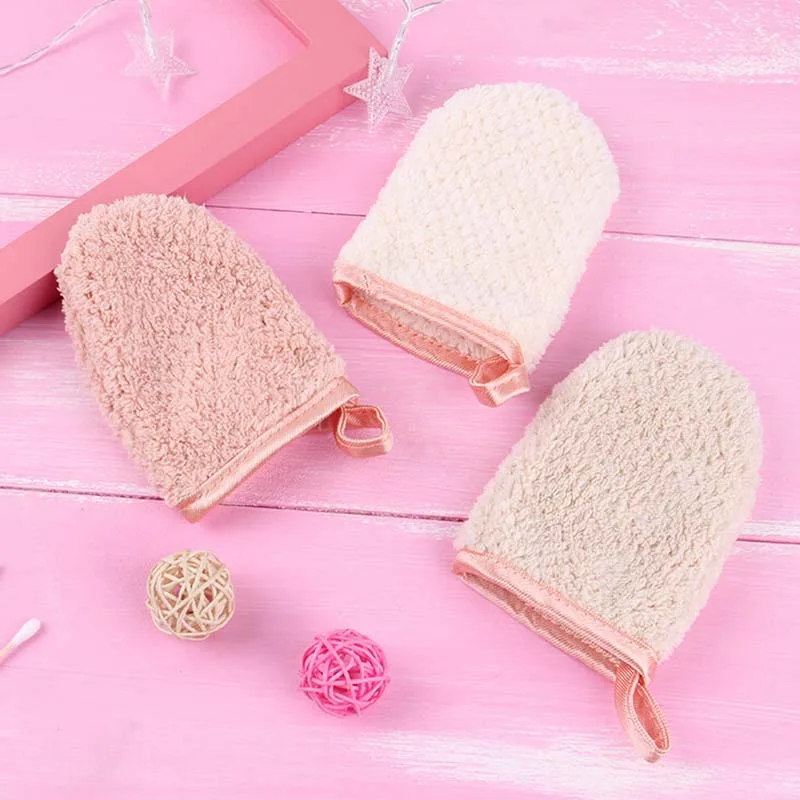 

2PCS Magic Face Makeup Cleansing Glove Remover Women Reusable Microfiber Cloth Facial Towel 3 Colors
