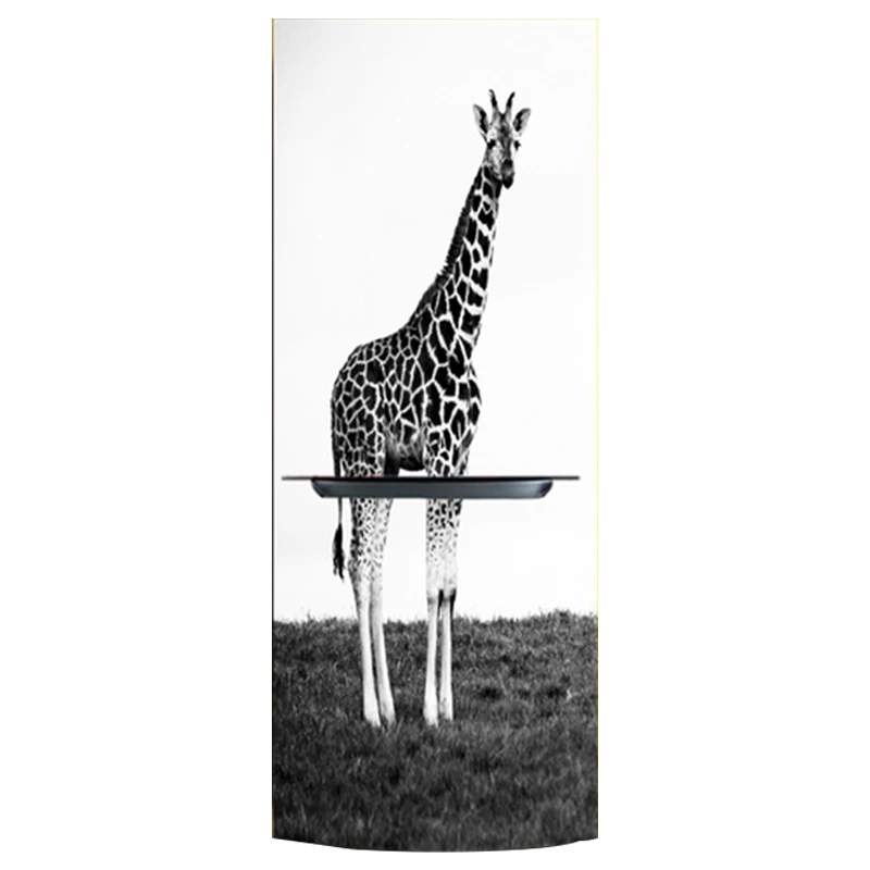 

Top DIY Fridge Sticker Wardrobe Door Wallpaper Self Adhesive Refrigerator Cover Deco giraffe