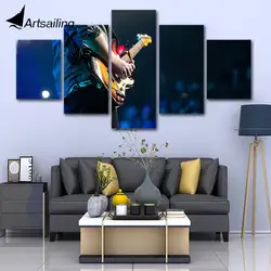 Sailing 5 панелей холст для живописи Музыка Гитары концертное шоу HD wall art Печать на холсте, для дома, украшения для Гостиная плакат