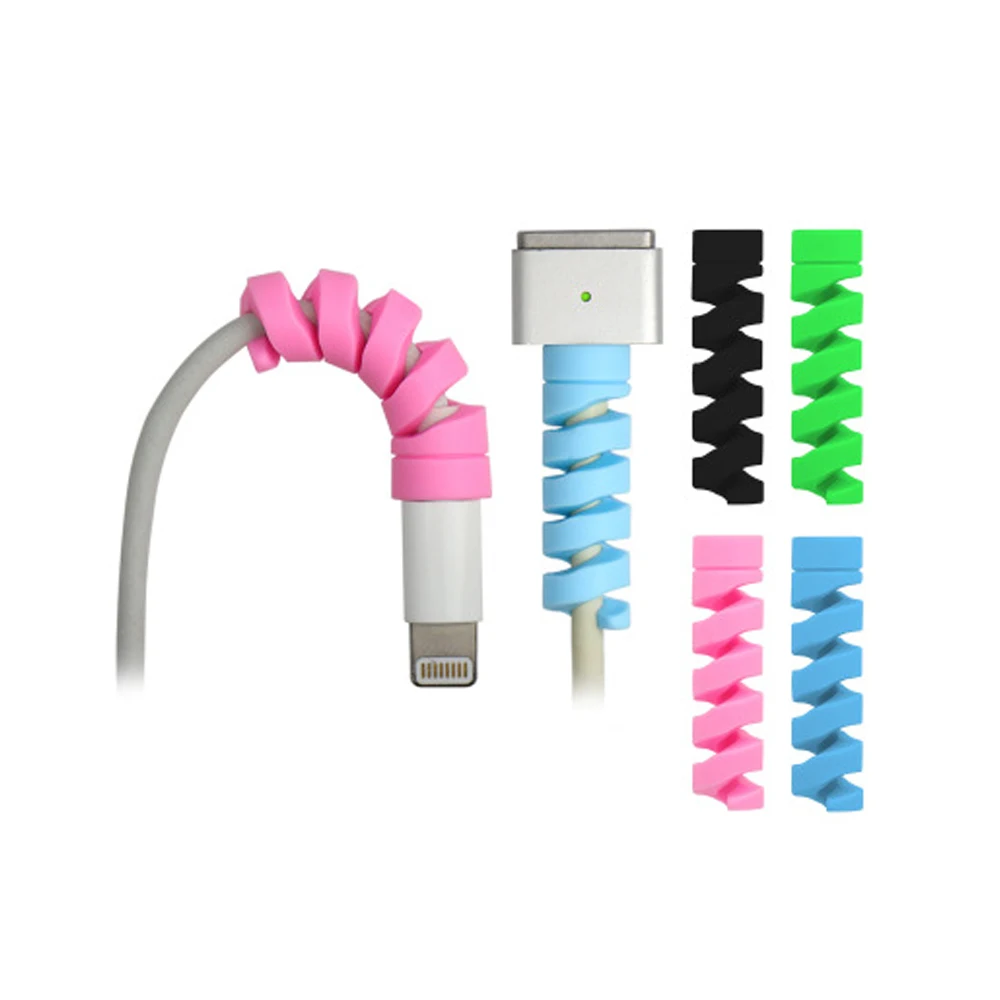 

Buyruo 2pcs Cable Protector Bobbin Winder Data Line Case Rope Protection Spring Twine For Phone USB Earphone Cover