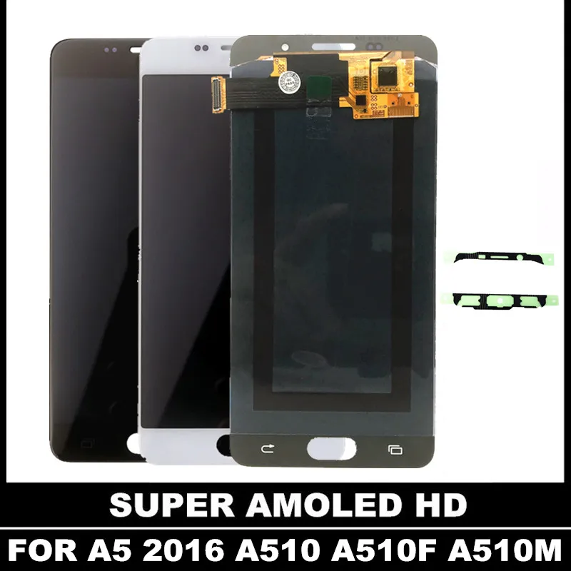 

Free Shipping 100% AMOLED LCD for Samsung Galaxy A510 A510F A510M A510FD A5 2016 LCD Display Touch Screen Digitizer Assembly