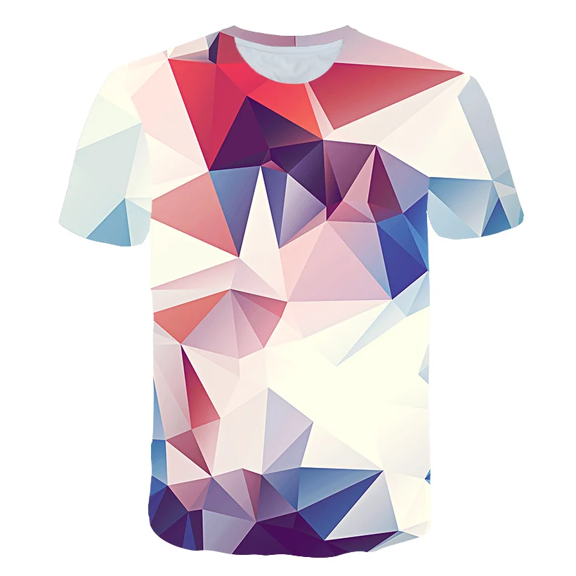 

ZUTTER 2018 new Polygon pattern 3D printing t-shirt men's women's fashion T-shirt short-sleeved shirt M-5XL