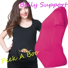 European American Plus Size Summer Apparel Cotton Pregnant Women T shirt Funny font b Maternity b