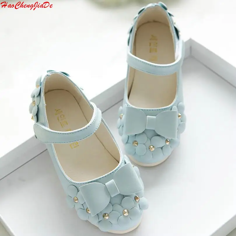 

Wedding Party Floral Girls Shoes Princess Single Shoes For Girl Kids Children Casual Fashion PU Sneakers With Flowers