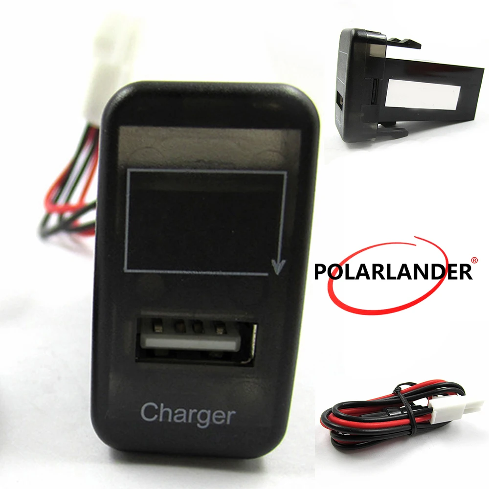 LED light USB Interface Socket Car Charger 5V 2.1A USB Interface Socket