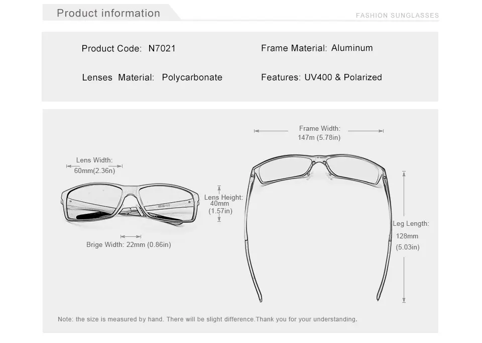 KINGSEVEN Aluminum Magnesium Polarized Sunglasses Driving