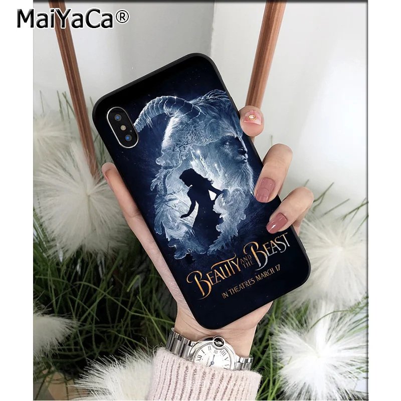 Мягкий силиконовый чехол для телефона MaiYaCa Beauty And The Beast Rose из ТПУ Apple iPhone 8 7 6 6S Plus X XS