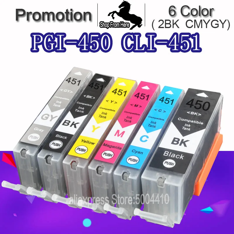 

6c For Canon MG6340 MG7140 Ink cartridge Canon PIxma MG6340 MG7140 printer ink cartridge PGI450