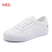 Обувь из искусственной кожи; женские белые кроссовки; сезон весна-осень; женская обувь на плоской подошве; повседневная женская обувь; женская обувь на платформе