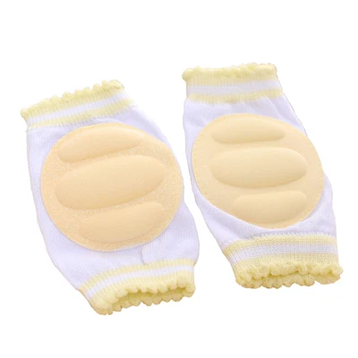1 Pair Infant Toddler Knee Pads Anti Slip Crawling Safety Harnesses Leashes Anti Slip Crawling Accessory Baby Knees Protector - Цвет: Yellow