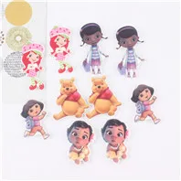 Прозрачный 30 шт/партия kawaii плоское украшение из смолы смешанные элементы как на изображении каждый 6 шт просто сфотографируйте - Цвет: Прозрачный