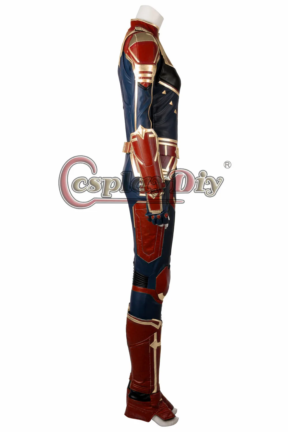 Captain Marvel Cosplay Ms. Marvel Carol Danvers Costume Jumpsuit Outfit Halloween - Women Full Set Custom Made by Cosplaydiy image 3