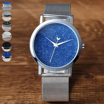 

Fashion Women Quartz Watch Creative Design Starlight Night Sky Simple Dail Strap Band Wristwatch LL@17