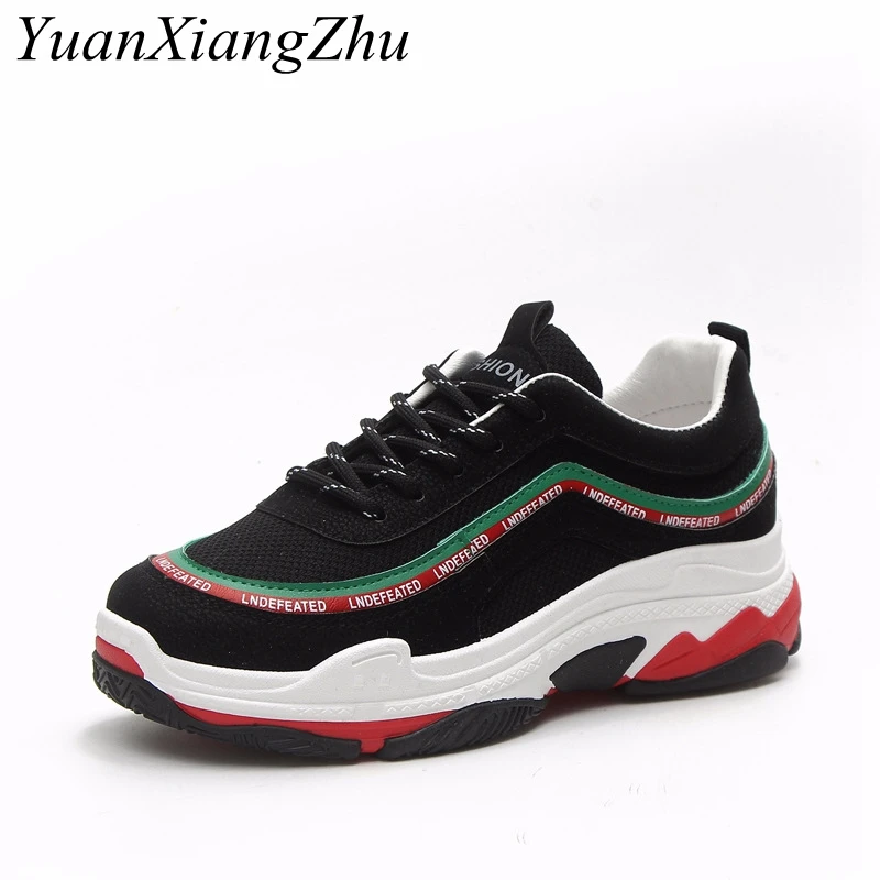 

2019 NEW Women Casual Shoes Woman Platform Shoes Harajuku Sneakers Non-Slip Rubber Flat Shoes Black White Fashion Ladies Shoes