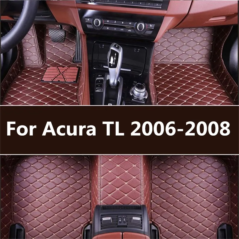 Кожаные автомобильные коврики для Acura TL 2006 2007 2008 2009 2010 2011 2012- на заказ, накладки для ног, автомобильный коврик, чехлы