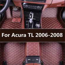 Кожаные автомобильные коврики для Acura TL 2006 2007 2008 2009 2010 2011 2012- на заказ, накладки для ног, автомобильный коврик, чехлы