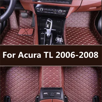 

leather car floor mats for Acura TL 2006 2007 2008 2009 2010 2011 2012-2018 Custom foot Pads automobile carpet covers