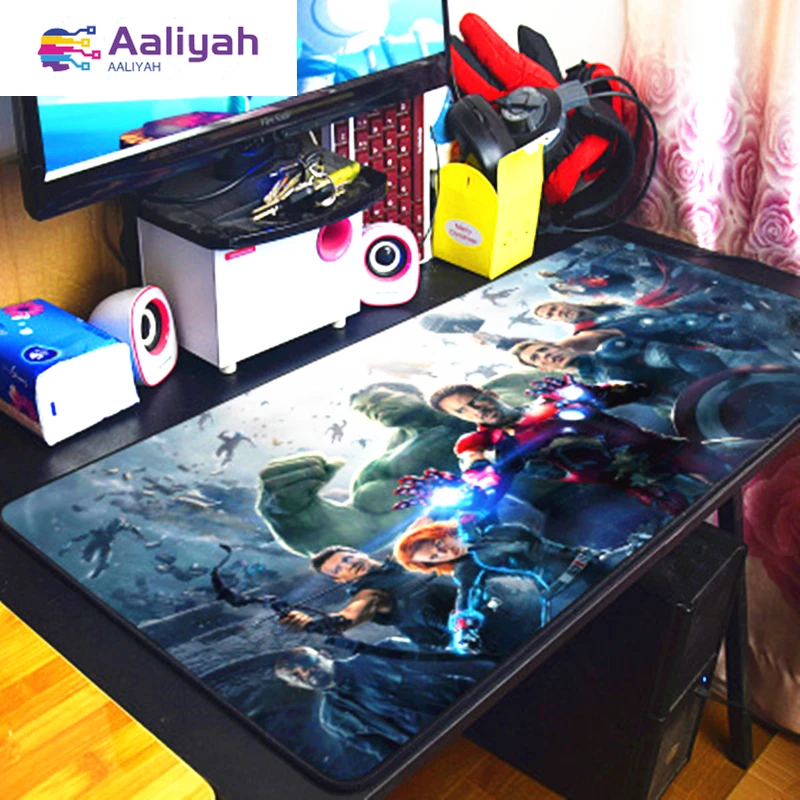 

High Quality Locking Edge Gaming Mouse Pad Dr. singular Marvel hero iron Man Quake Anti-slip Natural Rubber Gaming Mouse Mat