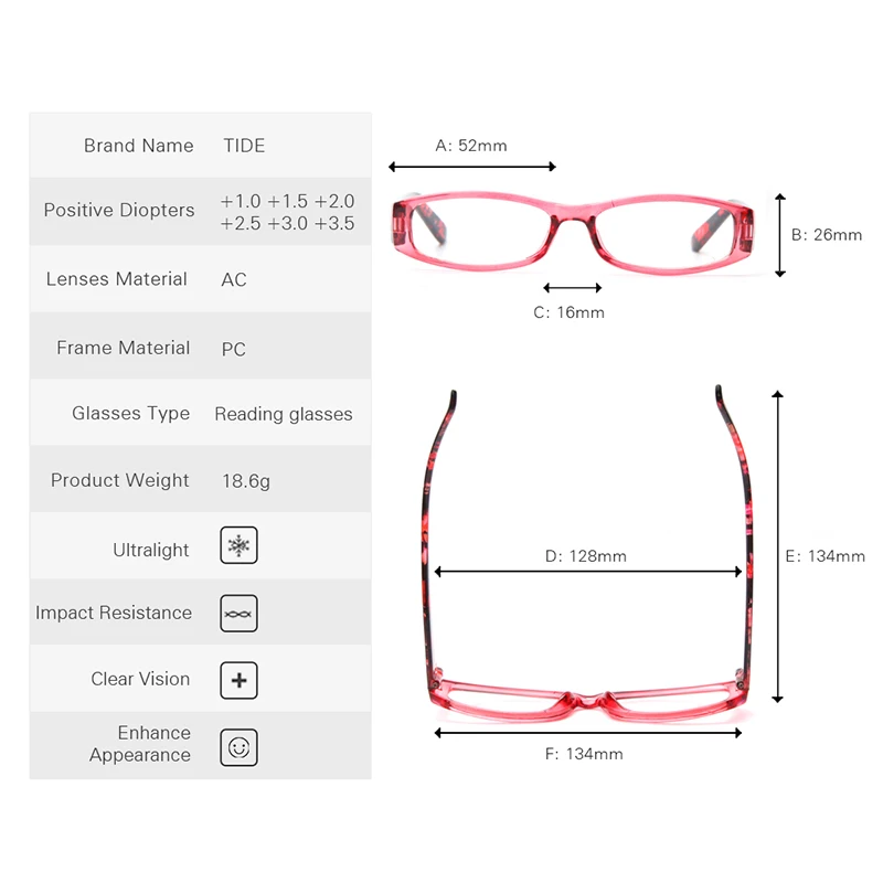 Gafas de presbicia de flores para mujer gafas de lectura 1,0 1,5 2,0 2,5 3,0 3,5 gafas de aumento de dióptero para personas mayores C Gafas de presbicia de flores para mujer gafas de lectura 1,0 1,5 2,0 2,5 3,0 3,5 gafas de aumento de dióptero para personas mayores C