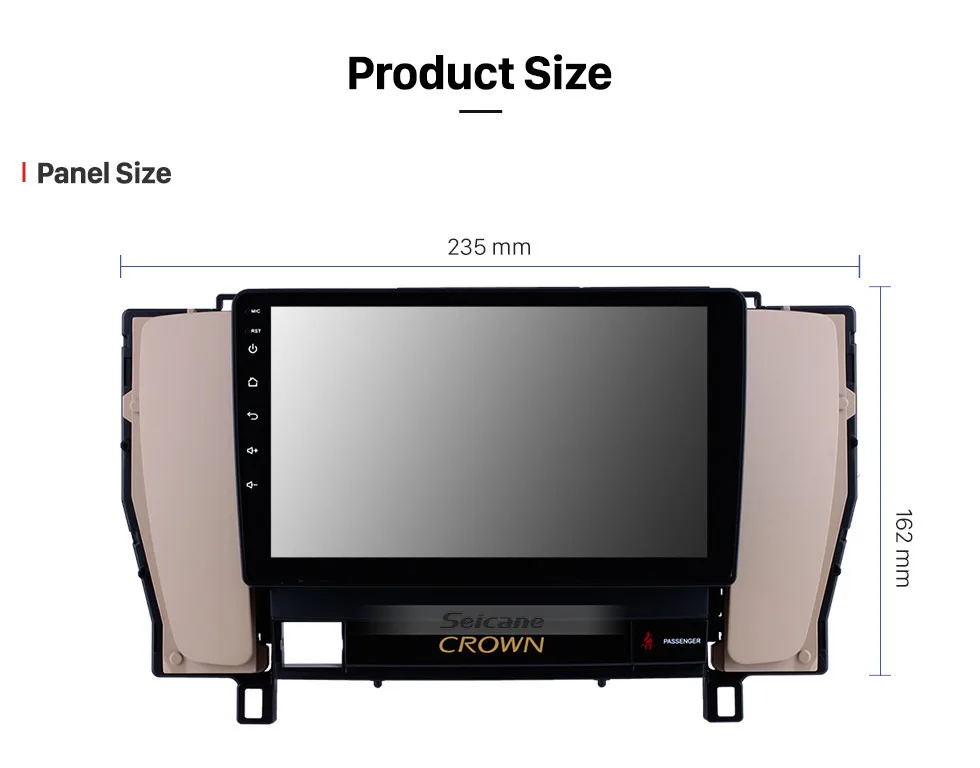 Flash Deal Seicane 9" Android 8.1 1+16G 8-Core GPS Car Radio For 2010 2011 2012 2013 2014 Toyota old crown Head Unit Multimedia Player 17