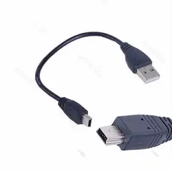 USB 2.0 5 Pin Кабель-адаптер синхронизации данных Зарядное устройство Шнур короткий мужчина к Mini черный