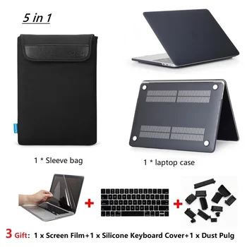 

Laptop Case cover+Sleeve Bag+keyboard Cover+Screen protector+Dust Pulg For Apple Macbook Air Pro Touch Bar 11 12 13 15 inchs