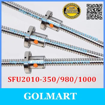 

RM 2010 -L 350 / 980 / 1000mm ball screw guide + 3pcs SFU2010 ballnut with end machining for DIY CNC Router