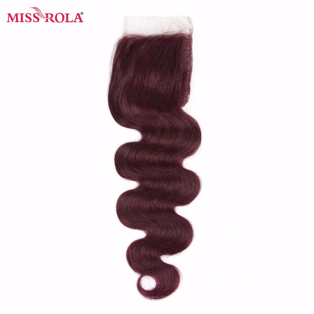 Miss Rola Hair Pre-colored Ombre Brazilian Body Wave Hair #1B/99J Non-Remy Human Hair Weave 4 Bundles With Closure Extensions Miss Rola Hair Pre-colored Ombre Brazilian Body Wave Hair #1B/99J Non-Remy Human Hair Weave 4 Bundles With Closure Extensions