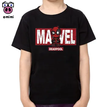 

Kid's MARVEL DEADPOO and ROCKET RACOON T-shirts Little Boy and Girl Short Sleeve Soft Dracarys Sport Tee Tops Baby Brand Clothes