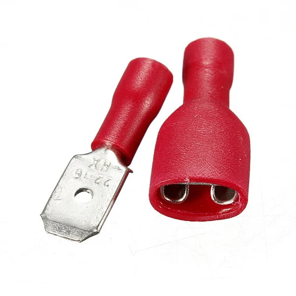 

50Pair Red Terminal Male&Female Insulated Spade Quick Wire Crimp Connectors